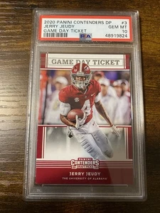 2020 Panini Contenders Draft Picks Jerry Jeudy Game Day Ticket Galactic PSA 10 - Bild 1 von 3