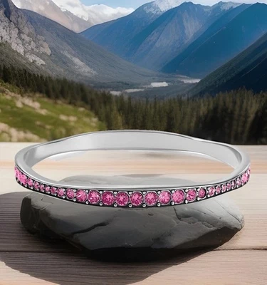 Brighton LIGHT HEARTED Bangle Bracelet Pink NWT List $68 JF012B - Image 1 of 4