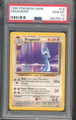 DRAGONAIR #18 PSA 10 1999 POKEMON Base Set Unlimited WOTC  - Image 1 of 2