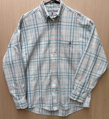 Vtg Duckhead Long Sleeve Mens Shirt Size Medium Button Down Blue Embroidered - Image 1 of 4