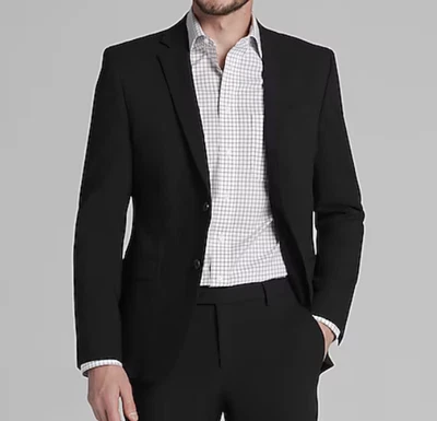 Jos. A. Bank Men's Slim Fit Black Suit Sport Coat Blazer Size 38S Stretch NWT - Image 1 of 4