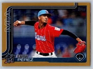 2025 Topps Series 2 Baseball Gold Parallel Eury Perez #487 Miami Marlins /2025 - Picture 1 of 2