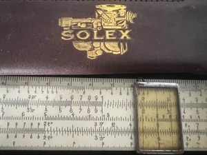 🔴 Regolo calcolatore pubblicitario vintage UNIS France SOLEX N°6 fodero vintage - Imagen 1 de 8