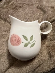 Vintage Vernon Ware Mid Century Modern Pink Rose Small Creamer Pitcher - Picture 1 of 10