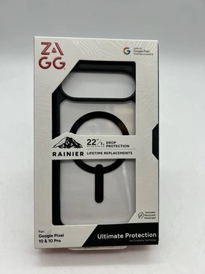ZAGG Rainier Case with Magnet for Google Pixel 10/10 Pro - Black/Clear - Image 1 of 2
