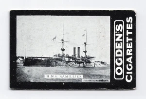1901 Ogdens Interesse Generale Serie A HMS Ramillies #33 Tabacco Vintage Card - Foto 1 di 2