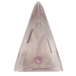 Ibex Studio Art Glass Pyramid Sculpture 1989 Vintage Postmodern Abstract HTF - Picture 1 of 11