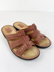 Sandalias Clarks Artesanales Para Mujer Cuero Marrón Active Air Slide EE. UU. 8 M Nunca Usadas - Imagen 1 de 8