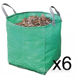 More details for garden waste recycling bags large tip heavy duty non tear woven plastic sack x 6