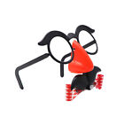 2PCS Funny Props Nose Mustache Glasses Whistle Costume Round Frame False Nose