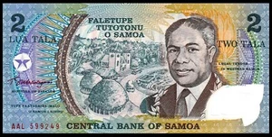 Samoa 2 Tala P 31e ND (1990) UNC Polymer 1st Commemorative Bank Note - Picture 1 of 2