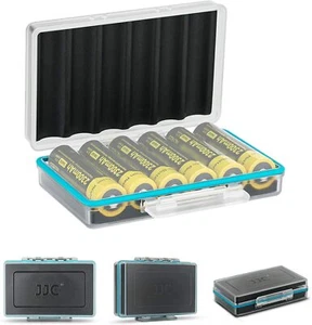 JJC 18650 Estuche de batería resistente al agua Soporte de caja Almacenamiento para batería 6 x 18650 - Imagen 1 de 12