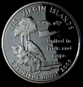 2009-S 25C Territories Quarter Virgin Islands GDC Proof 90% Silver (I choose) - Picture 1 of 2