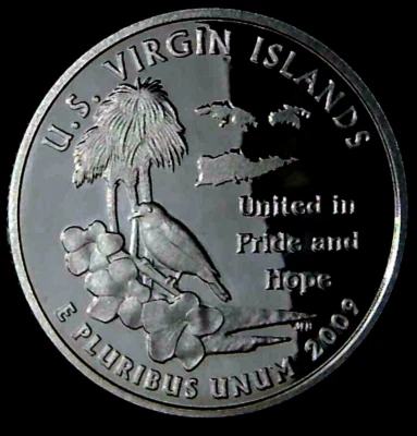 2009-S 25C Territories Quarter Virgin Islands GDC Proof 90% Silver  (I choose) - Image 1 of 2