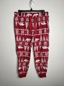 Old Navy Damen kleine rot-weiße Weihnachten Flanell Pyjamahose EG - Bild 1 von 8