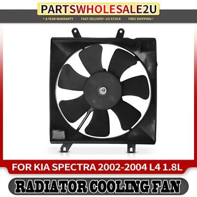 1x Ventilador de radiador único con conjunto de cubierta para Kia Spectra 2002 2003 2004 L4 1,8 L Foto 1 de 4