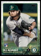 2015 Topps Series 2 R.J. Alvarez RC #689 Oakland Athletics