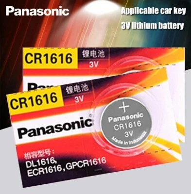 CR1616 DL1616 ECR1616 LM 1616 PANASONIC 3V Lithium Batteries Coin Battery 2Pcs - Image 1 of 4