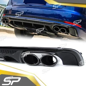 Difusor trasero + escape negro para Audi A4 B9 S4 Avant Limo S Line 2015-2019 - Imagen 1 de 12