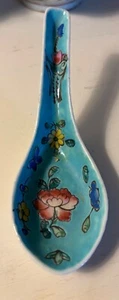 ANTIQUE 19TH CENTURY PORCELAIN QING DYNASTY FAMILLE ROSE GREEN SPOON - Picture 1 of 2