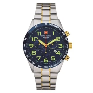 Swiss Alpine Military Herren Uhr Chronograph Analog Quarz 7047.9145SAM Edelstahl - Bild 1 von 3