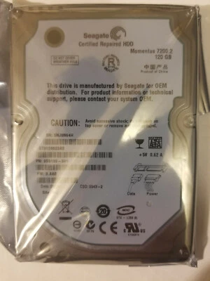 Seagate ST9120823AS PN 9S5133-501 FW 3.AAB WU 120GB SATA 2.5" HD Date 08294 - Image 1 of 2