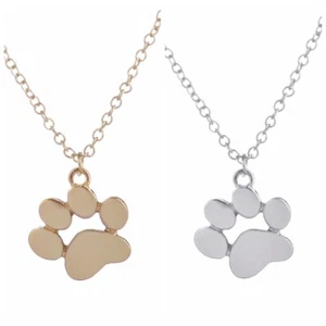 Paw Print Bracelet Stainless Steel Gold Plated Dog Cat Pet Animal Lover Fashion - Picture 1 of 7