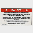 Lund Boot Warning Aufkleber Sticker 2146244 | Carbon Monoxide Rot 4 Inch - EUR 4.58