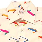 Coton Doux Paris Shirt Mens 16 41 Multicolor Skateboard All Over Print Buttons