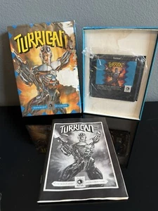 Sega Genesis Turrican Game 1991 CIB Complete Cardboard Box Vintage Retro Gaming - Picture 1 of 9