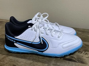 Nike Tiempo Jr. Legend 9 Club | Fútbol Césped | Blanco Azul | Juvenil 6Y | DA1334-146 - Imagen 1 de 9