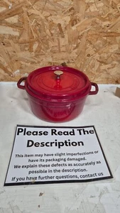 STAUB 40509-840-0 Round Cocotte 26cm, Cherry Red – Cast Iron Dutch Oven - Picture 1 of 11