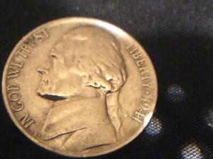 1941 S, Jefferson Nickel, letzter produzierter Vorkriegsnickel**geringe Auflage - Bild 1 von 6