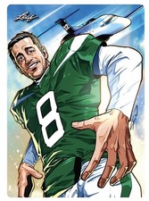 Aaron Rodgers Anime Nation Metal Card LEAF /281 #ANB-69 Shion Minabe Jets NFL