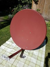 1 x SAT Antenne 100 cm Schüssel Spiegel Satellitenschüssel Alu Ziegelrot
