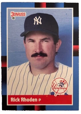 Excellent: Vintage 1988 Donruss Rick Rhoden New York Yankees Trading Card - Image 1 of 2