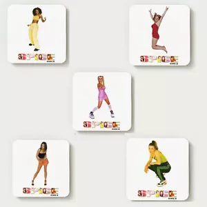 Spice Girls 5 Coaster Set + 1 FREE! Sporty Baby Ginger Scary Posh Beckham Pop - Foto 1 di 6
