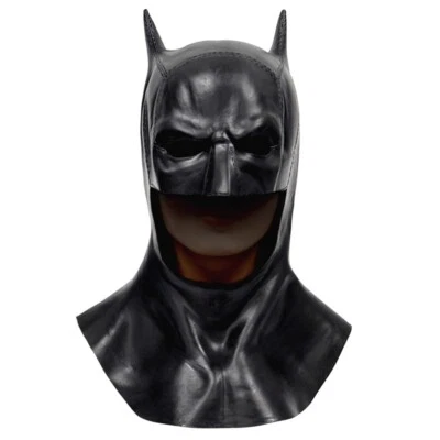 Batman Cosplay Black Mask Latex Wearable Helmet Headwear Halloween Props Unisex - Image 1 of 4