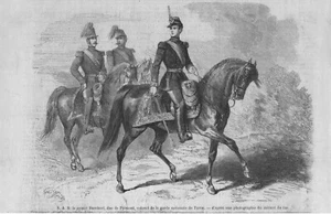 Antiker Druck Prinz Umberto Savoyen II Italienischer Unabhängigkeitskrieg 1859 - Bild 1 von 1