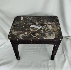 Vintage antique rustic Victorian wooden milking stool plant stand small table - Picture 1 of 8