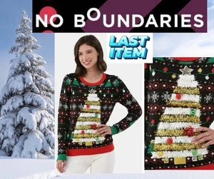 No Boundaries Women's S 4-6 Christmas Sweater multicolor NEW - Picture 1 of 12