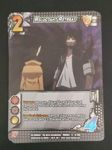 Reluctant Retreat MHA04 R 009/108 My Hero Academia CCG League of Villains - Picture 1 of 2