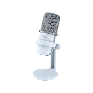 HP HyperX SoloCast Microphone White USB Tap-to-Mute Freestanding For PC Mac PS5 - Picture 1 of 8