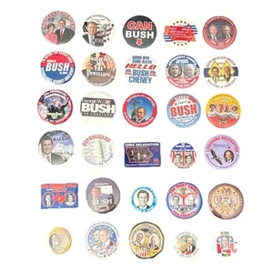 30 Different George W. Bush for President Inaugural Buttons Dealer Lot 2000 2004 - Picture 1 of 7