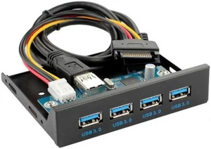 USB 3.0 HUB 4 Ports Front Panel 3.5" bay to Motherboard 20 Pin header - Picture 1 of 5