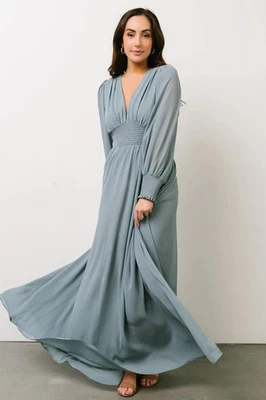 Baltic Born Olivia Maxi Dress Womens Size Medium Dusty Blue, NWT, M - Image 1 of 4