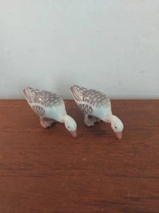 Royal Copenhagen B&G Porcelain Vintage baby Goose Figurines X2, 1902 Denmark  - Picture 1 of 20
