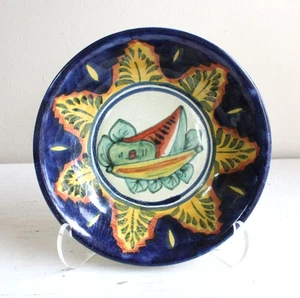 Talavera Fayence Folk Dekor Schale Schale handbemalt Obst Terrakotta Mexico Made - Bild 1 von 7