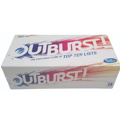 Outburst Party Board Explosive Game Trivia Top Ten Lists 2x Teams Age 16+ Hasbro - Image 1 of 4