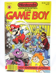 VINTAGE COMIC BOOK VALIANT NINTENDO COMICS SYSTEM GAME BOY #1 @ FEB 1991 ~ MARIO - Picture 1 of 5